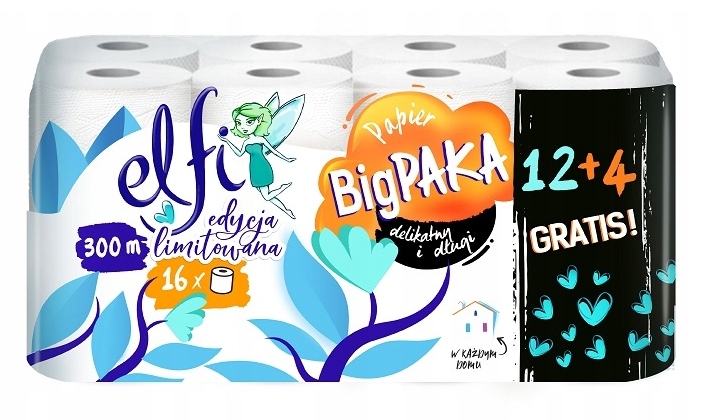 

Papier toaletowy bezzapachowy Elfi 16 szt.