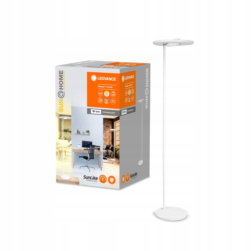 Stojacia podlahová Led lampa 41W 2000lm Cct biela Smart+ WiFi Sun@Home