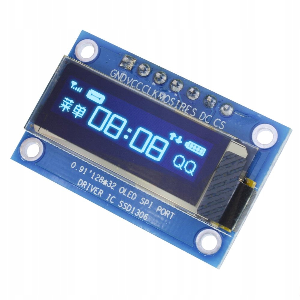 Wyświetlacz Oled 0.91 Spi Niebieski