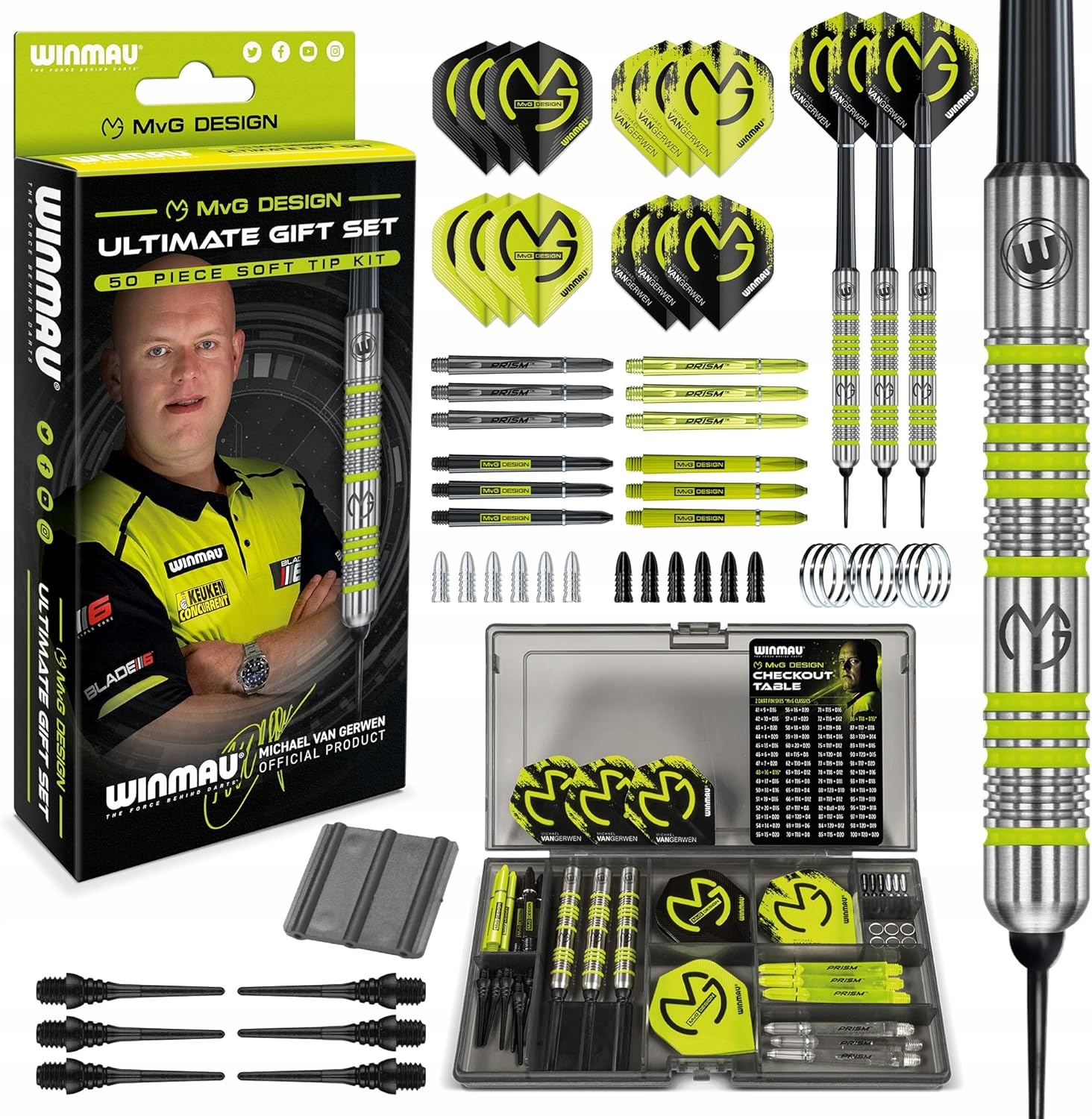 Winmau MvG Softip Zestaw Rzutek 50 el. Michael van Gerwen