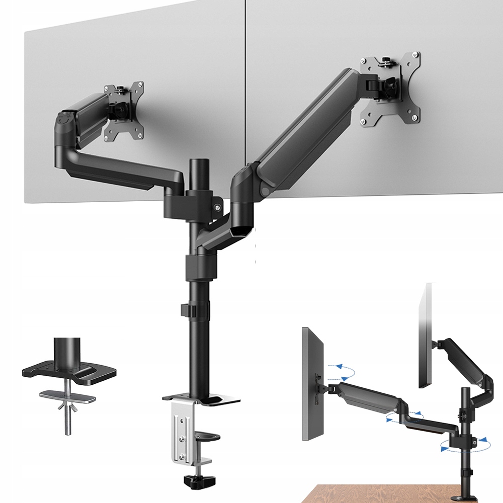 Extra Silný Univerzální Stolní Držák na Dva Monitory 13"-32"