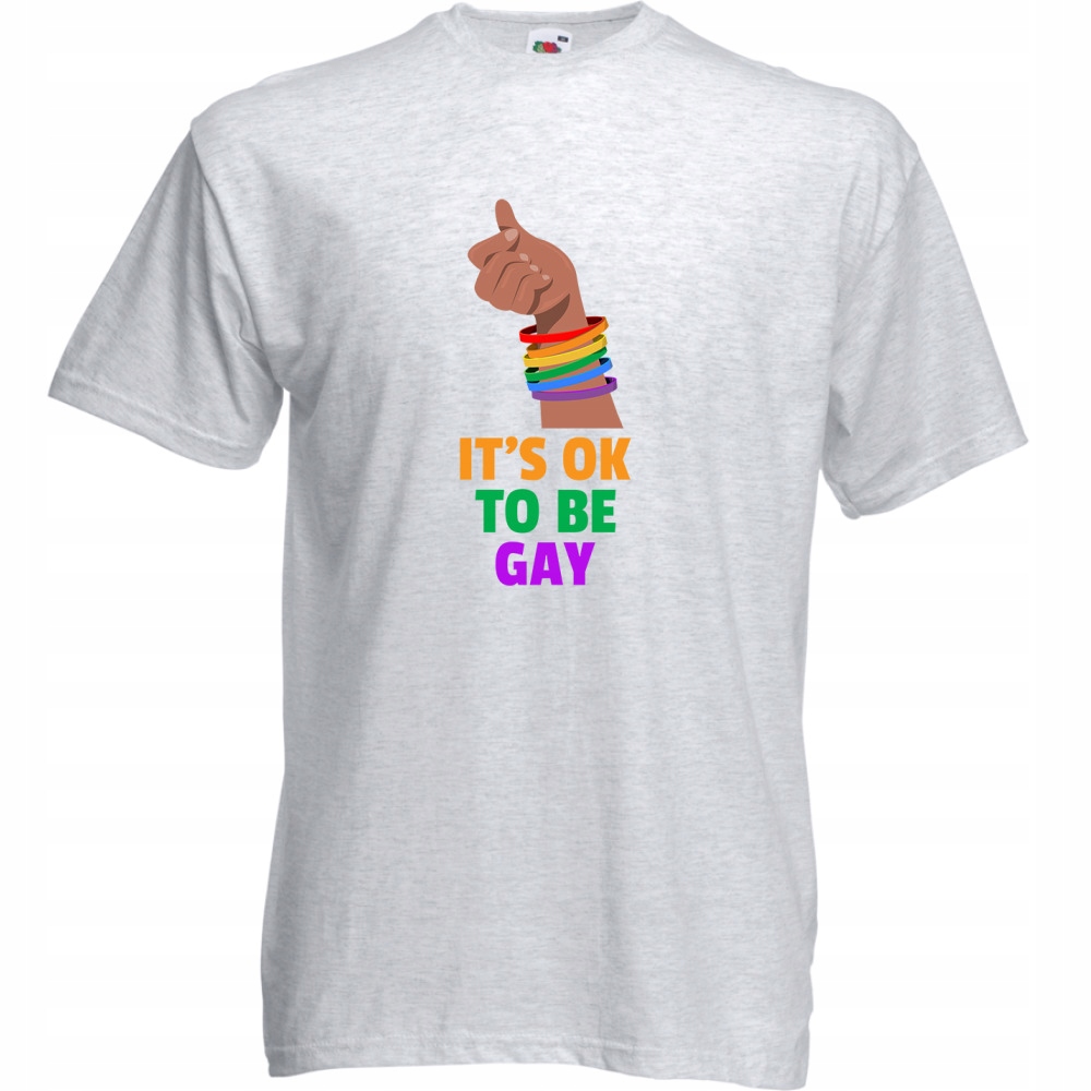 

Koszulka its ok to be gay Lgbt XL ash szara