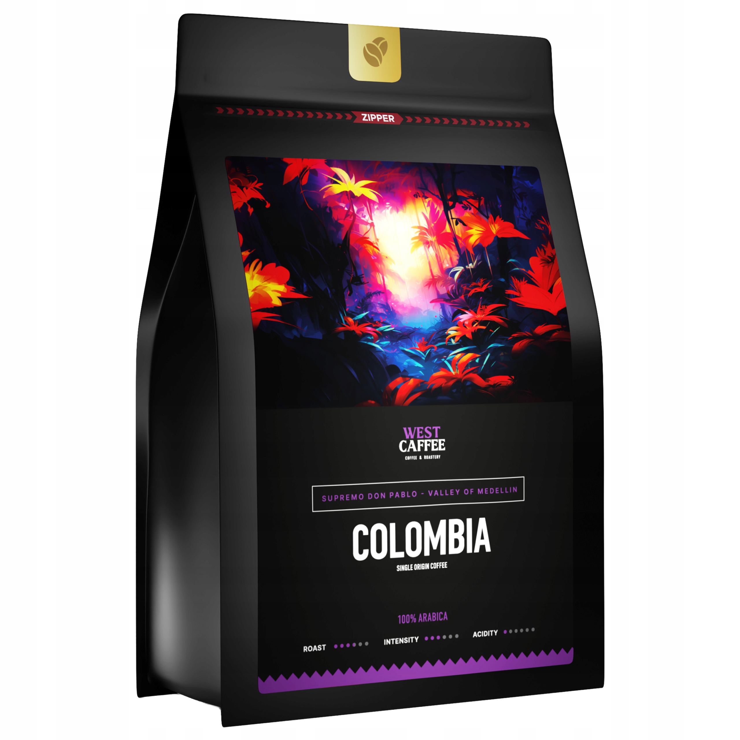 Levně Káva Zrnková Kolumbie 500g 100% Arabica Supremo don Pablo Čerstvě Pražená