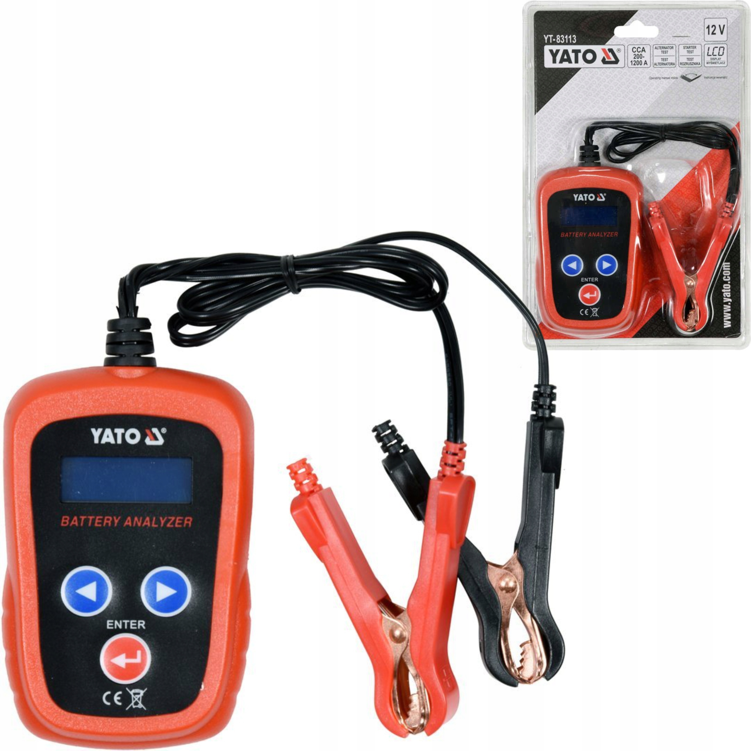 ЭЛЕКТРОННЫЙ ТЕСТЕР БАТАРЕИ YATO YT-83113