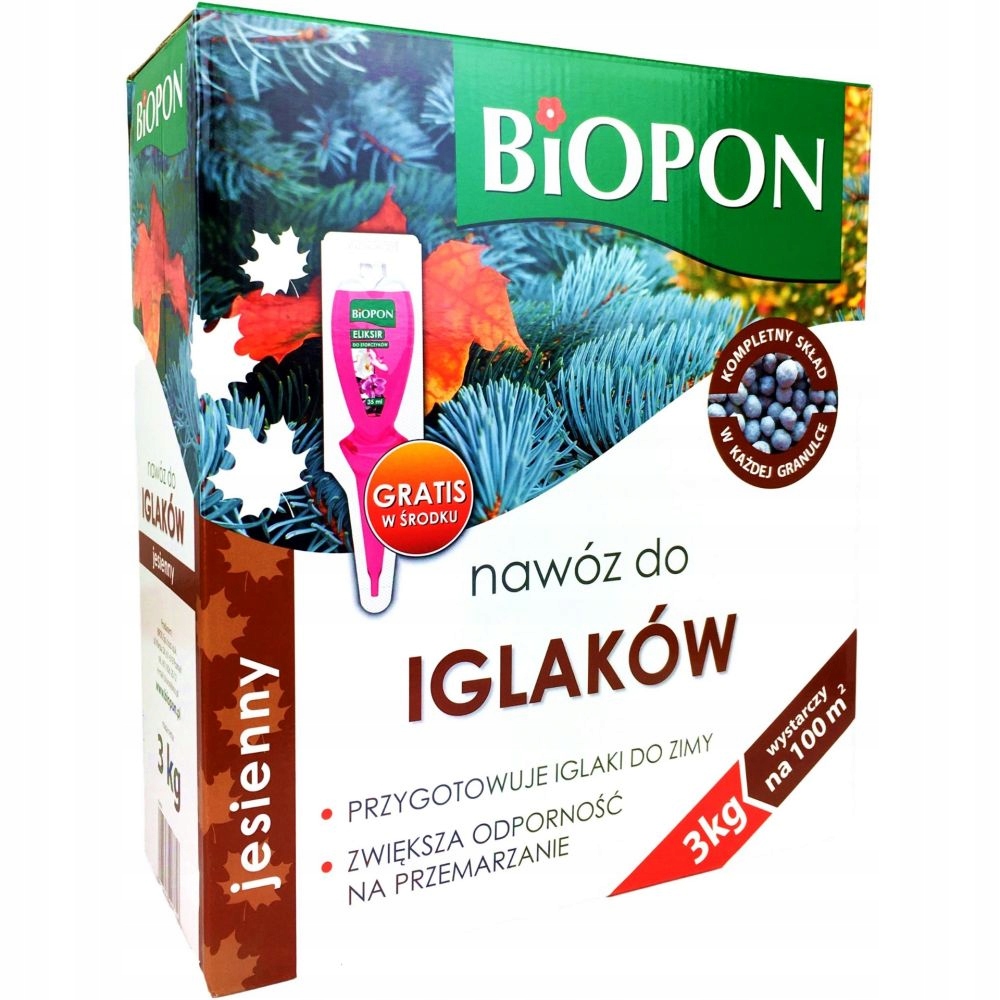

Biopon Nawóz jesienny do iglaków granulat 3kg