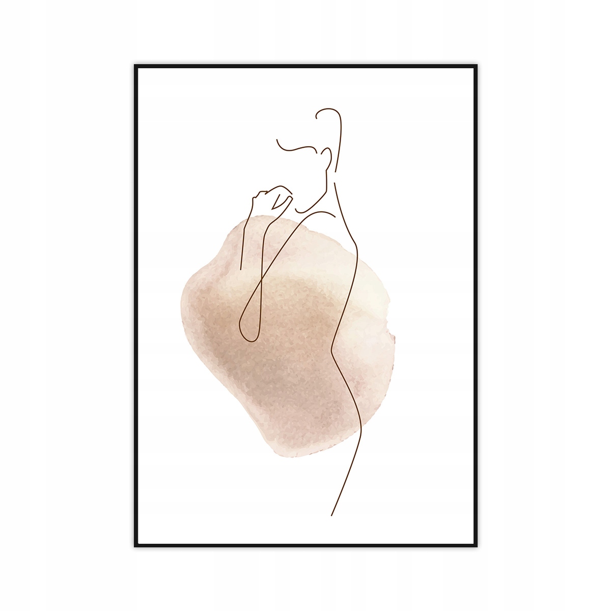 Plakat Zestaw 3 obrazy 30x40 bez ram szkic beż kobieta galeria ścienna dom Szerokość produktu 30 cm