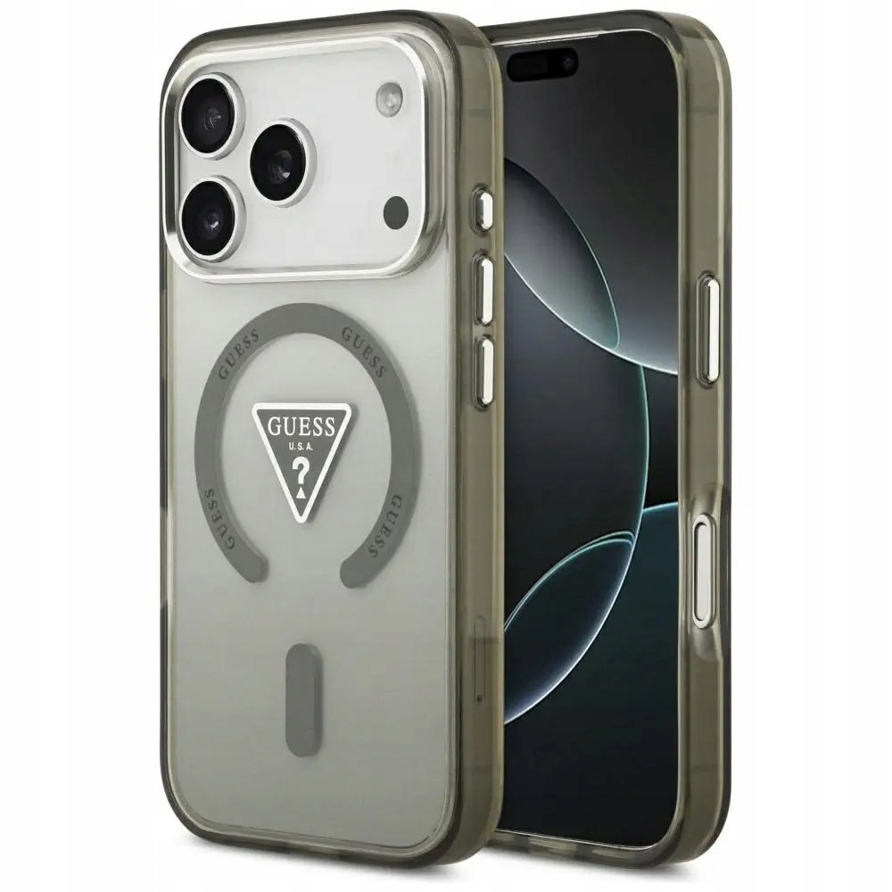 Etui Guess IML Gradient Triangle Logo MagSafe na iPhone 17 Pro zielone