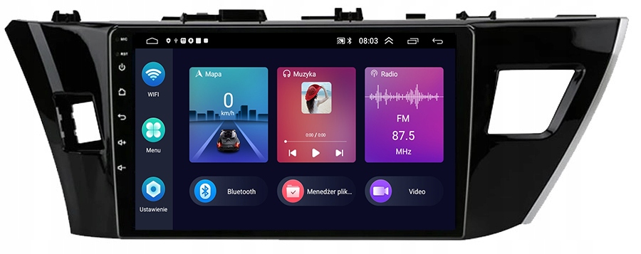 Rádio Navigace Android Carplay Toyota Auris Corolla 2013-2018 2GB 64GB