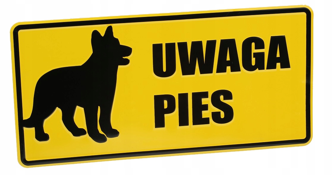 TABLICA UWAGA PIES WILCZUR TABLICZKA OSTRZEGAWCZA