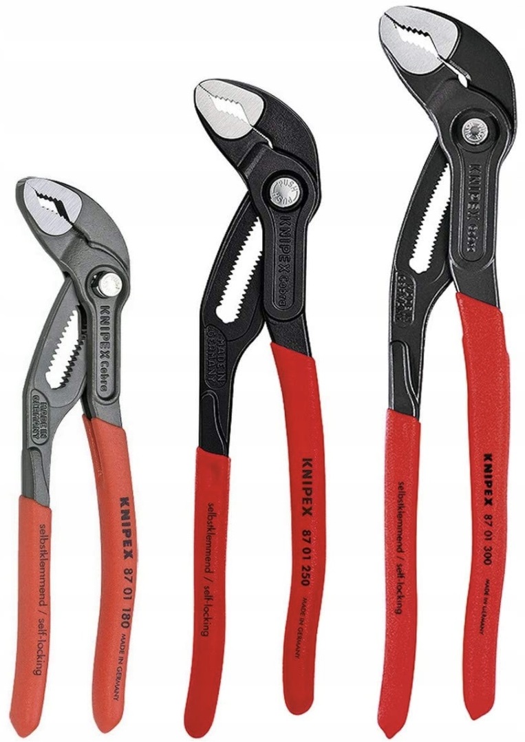 Nastavitelné kleště na trubky, sada 3 ks Cobra 00 20 09 V02 Knipex