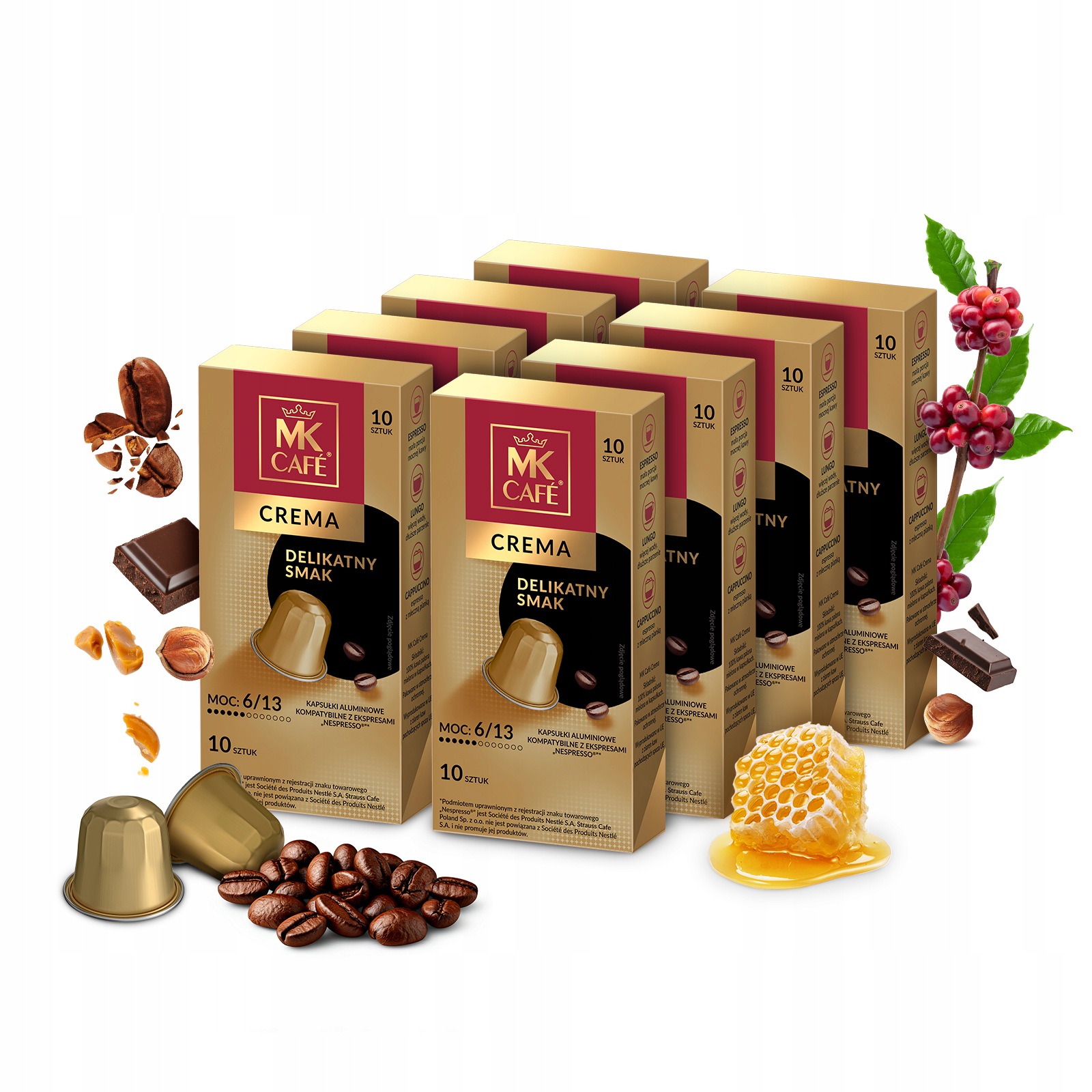 Kapsułki do Nespresso Mk Cafe Crema 10 sztuk x 8