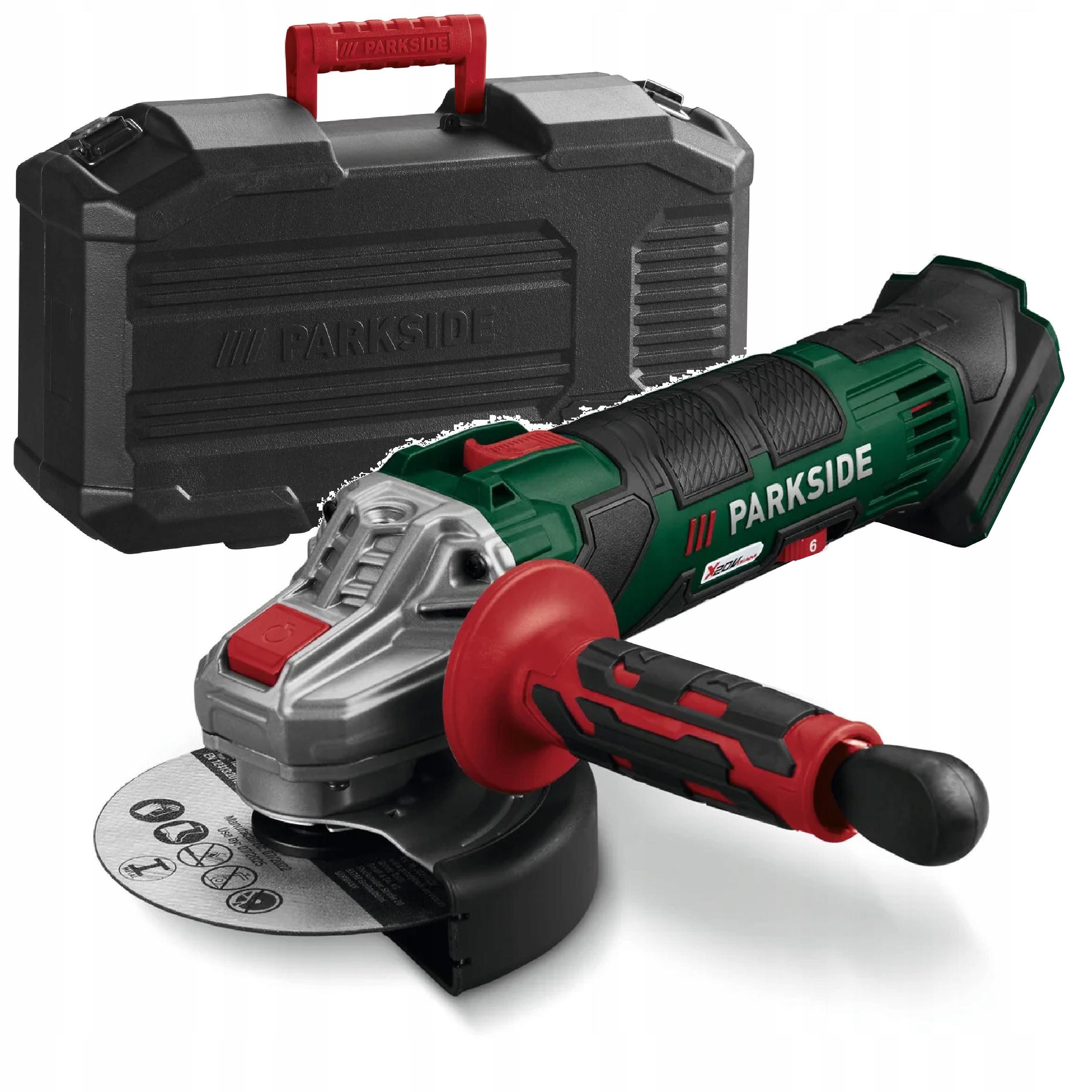 Akumulatorowa szlifierka Parkside szlifierka kątowa 125mm Tarcza Walizka