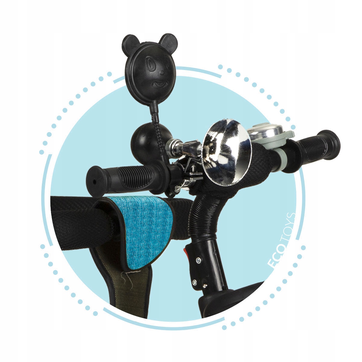 ROWEREK TRÓJKOŁOWY Z OBRACANYM SIEDZENIEM SPACERÓWKA + DASZEK ZIELONY Hamulec Tył