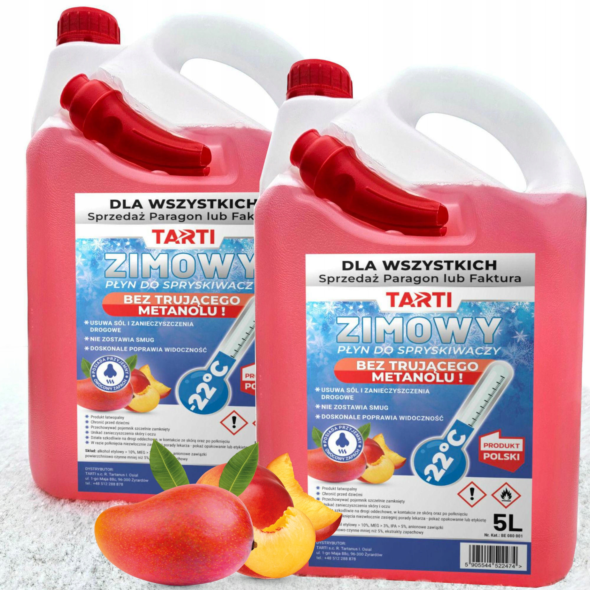 ZIMOWY PŁYN DO SPRYSKIWACZY -22°C ZAPACHOWY 10L DLA WSZYSTKICH PARAGON FV