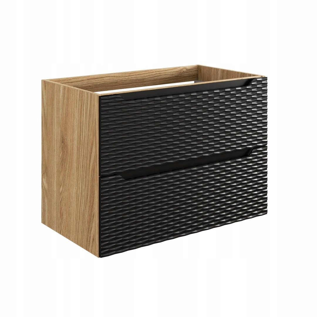 Szafka pod umywalkę 80cm 2 szuflady Ocean Black