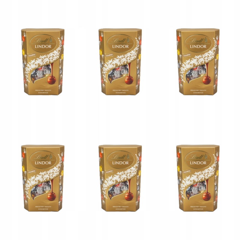 Lindt Lindor Assorted Cornet 337g X6