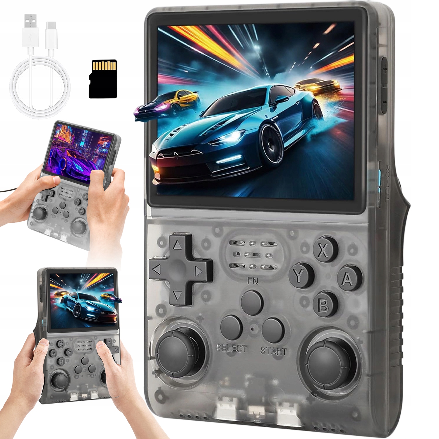 Retro Herní Konzole R40S 3.5" Ips 256GB Černá S Baterií 3800MAH