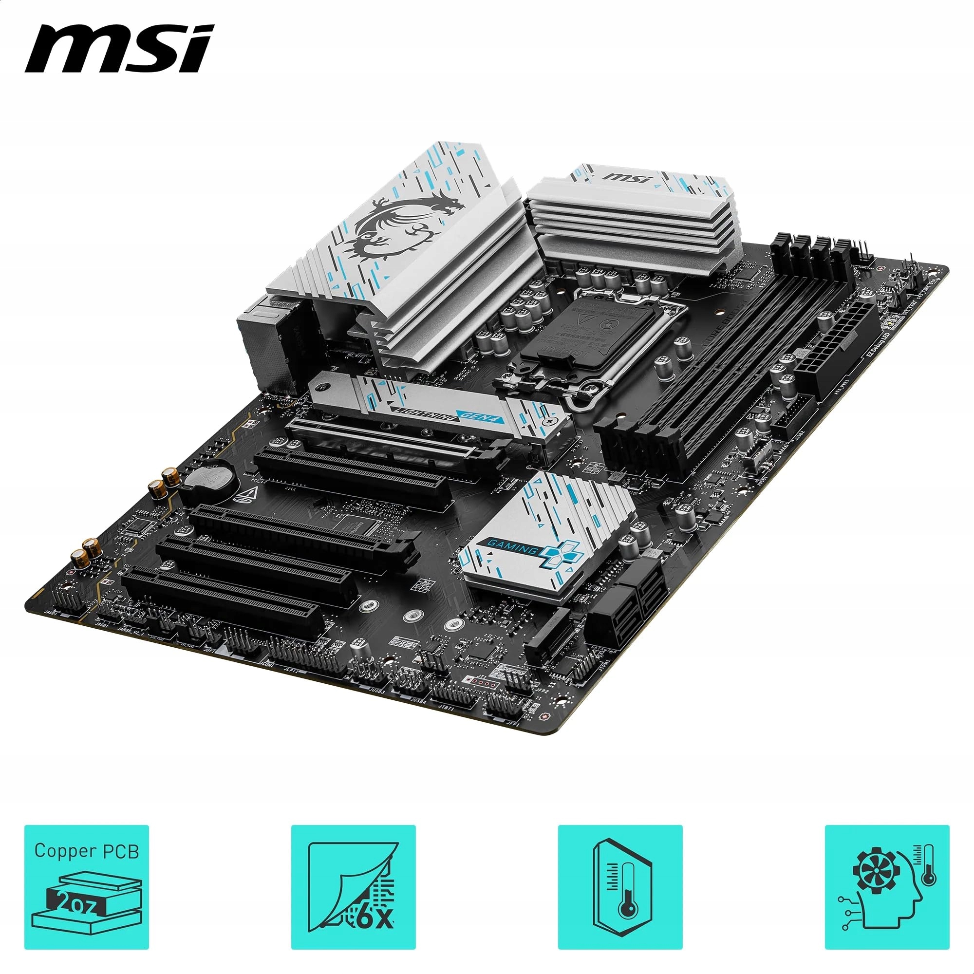 MSI B760 Gaming Plus WiFi DDR4 Płyta Główna Intel LGA1700 WiFi 6E ATX M.2 — miniatura 4