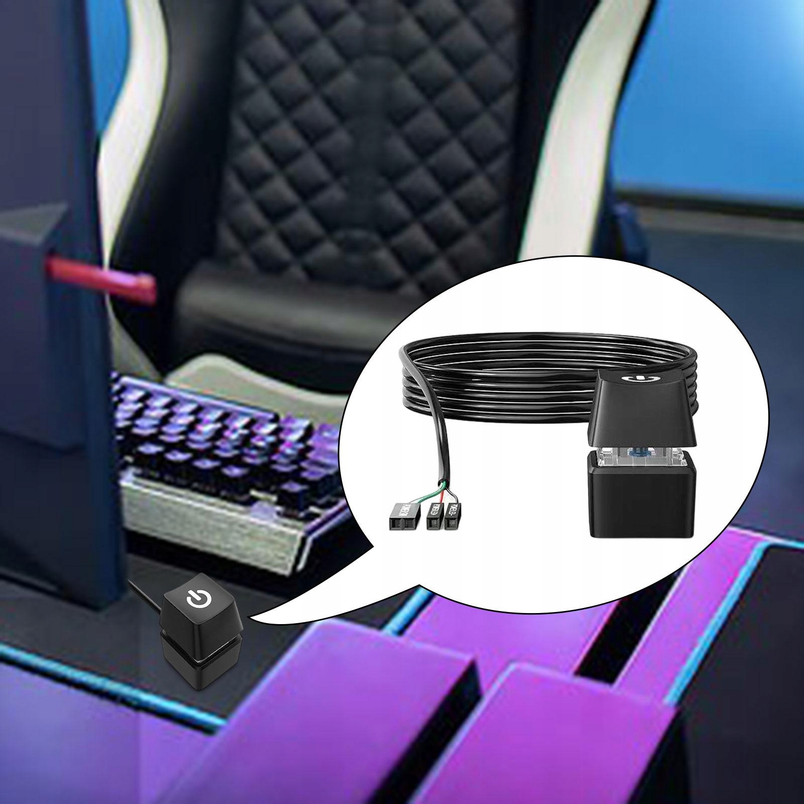 Desktop PC Power on Off Button Przełącznik biurkowy PC Zewnętrzny pilot ...