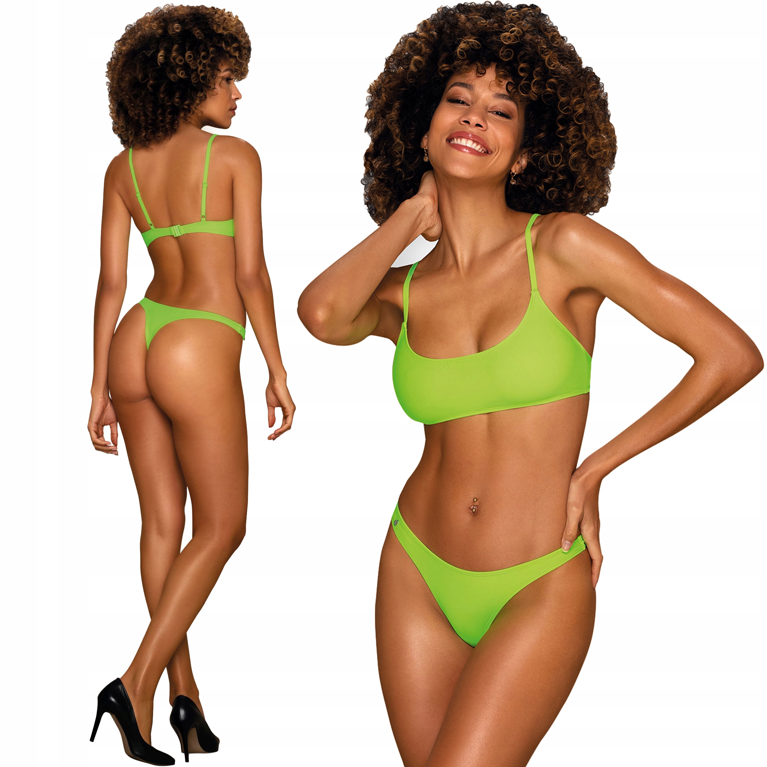 

Neonowe zielone bikini Obsessive Mexico Beach, M