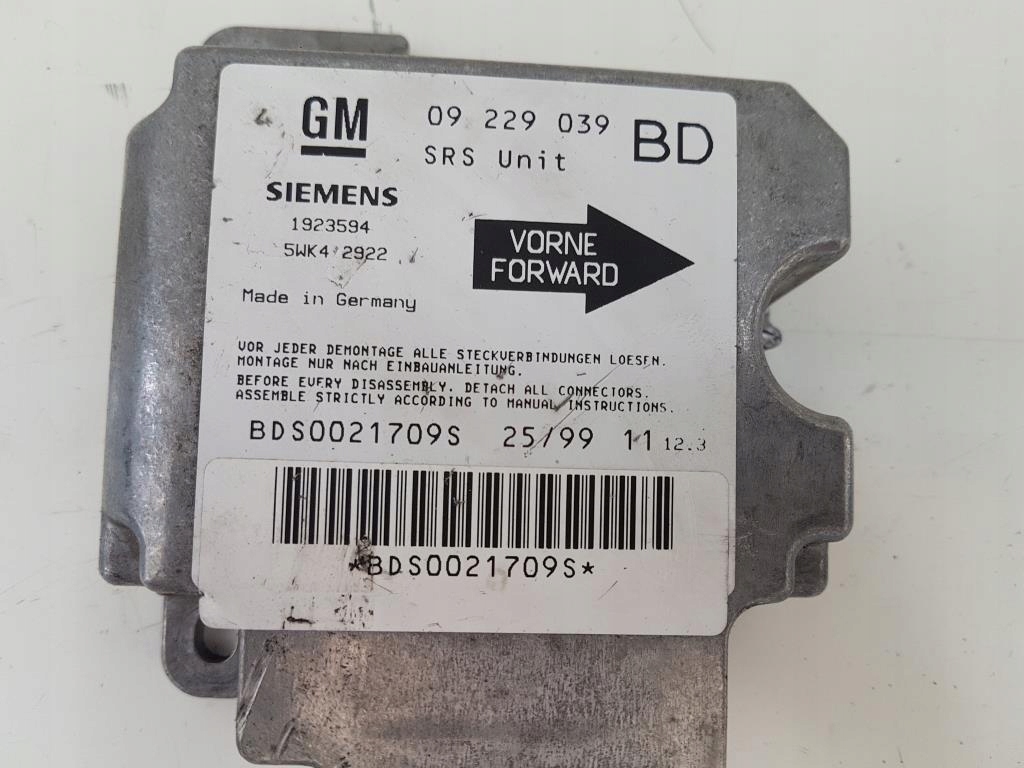 модуль AIR opel VECTRA B 09229039