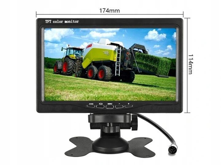 2 KAMERY COFANIA 4PIN MONITOR 7 Cali 2x15m Brand Kopier