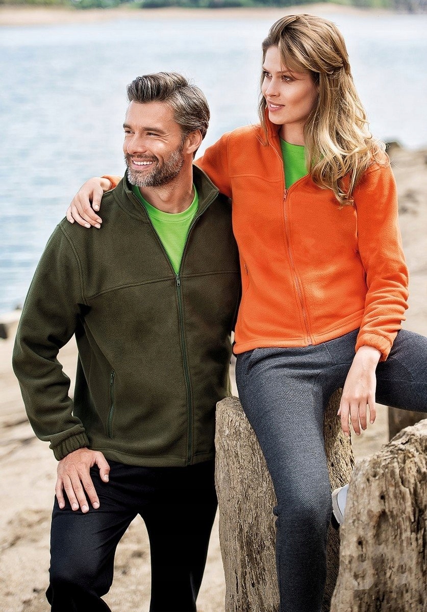 POLAR damski, rozpinana bluza, kieszenie RIMECK 504 malboro czerwony XL Kolor czerwony