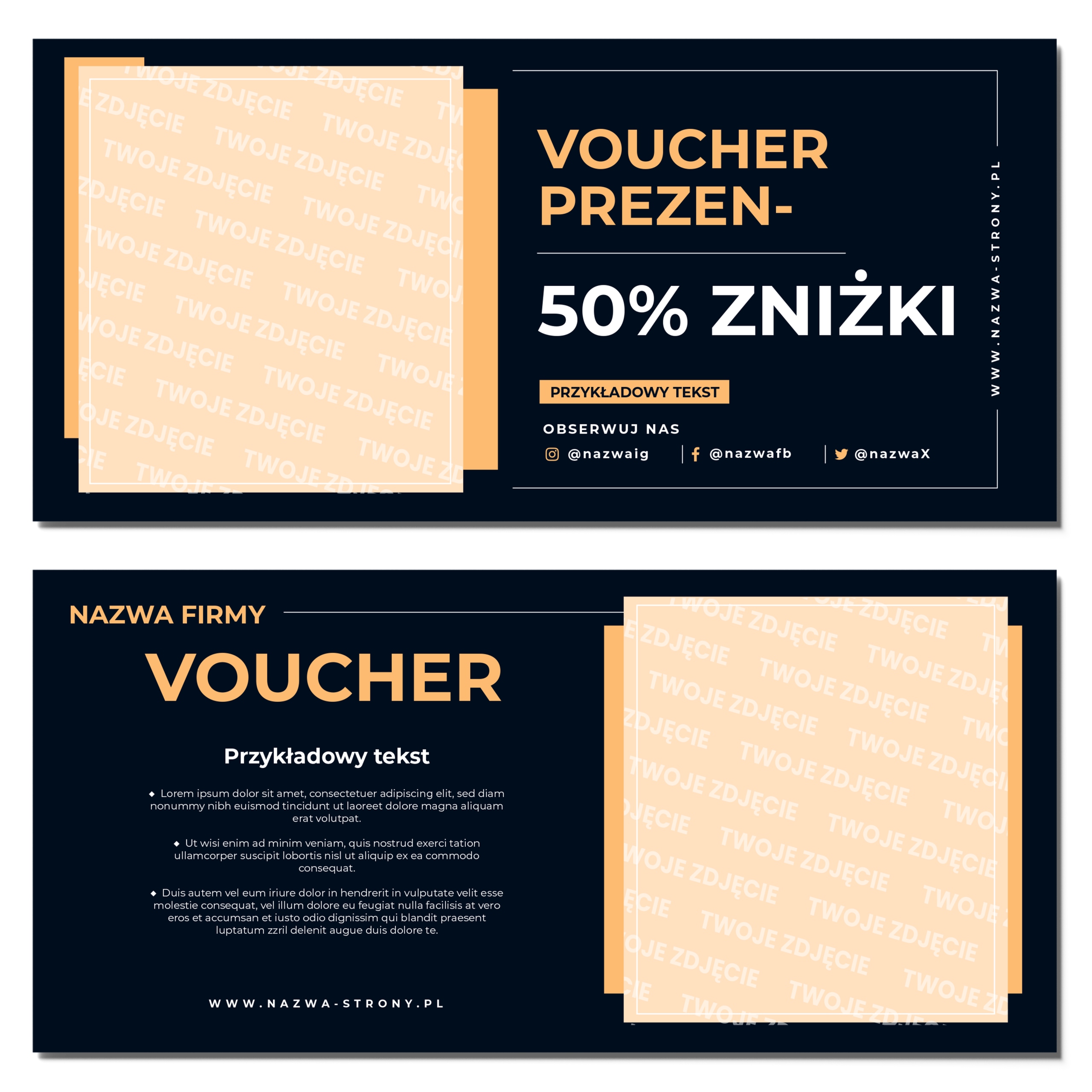 Vouchery upominkowe DL MAT 350g TWOJE ZDJĘCIE PROJEKT GRATIS 500 sztuk