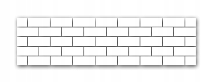 

Pleksa dekoracyjna cegła biała 139x37 cm PCWH-03