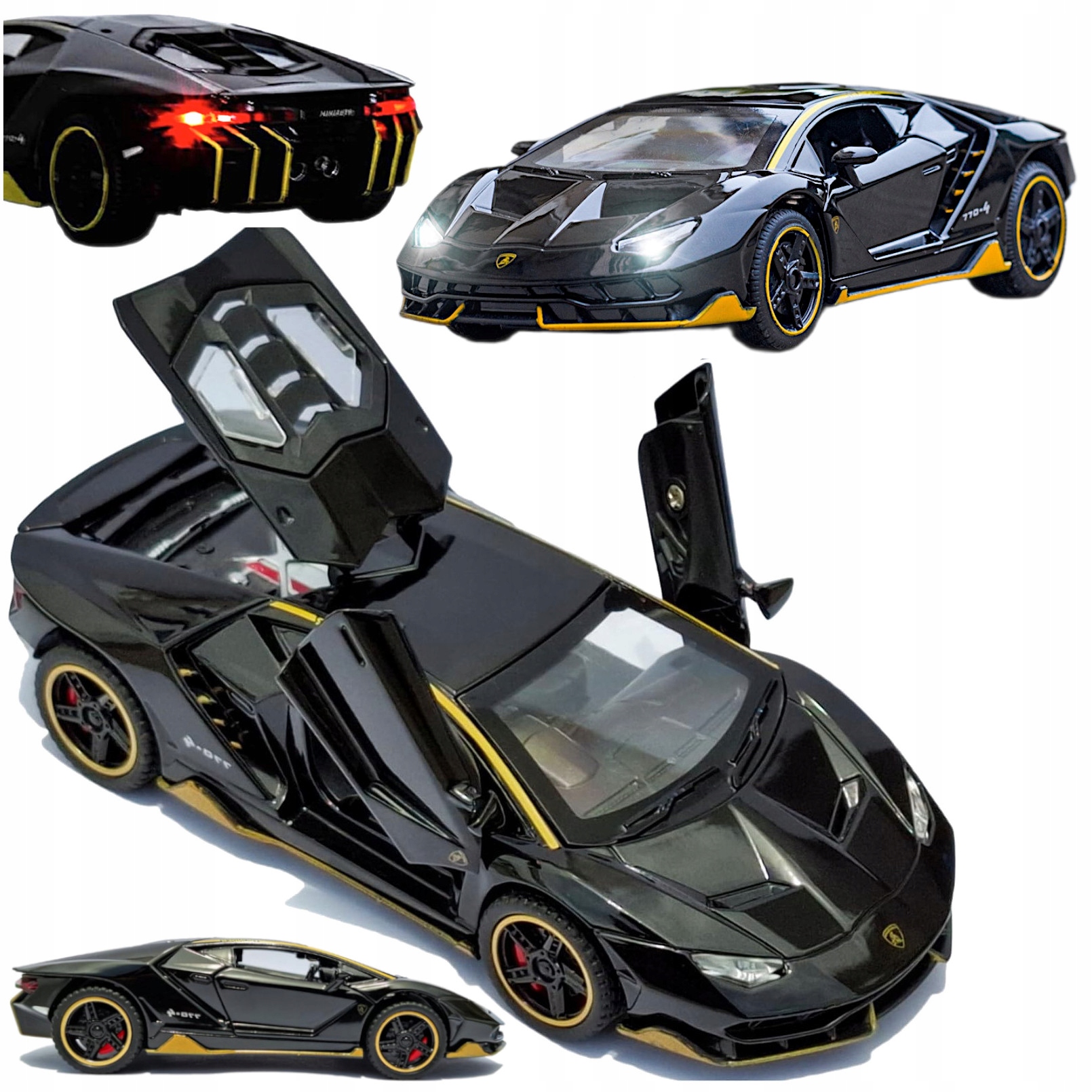 MODEL LAMBORGHINI LP770-4 METALOWE AUTO SAMOCHÓD 1:32 NAPĘD DŹWIĘK LED