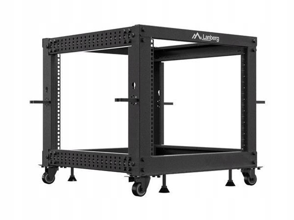 Lanberg Otevřený Rack 9U 19" 600X600-1100 Nastavitelný Černý