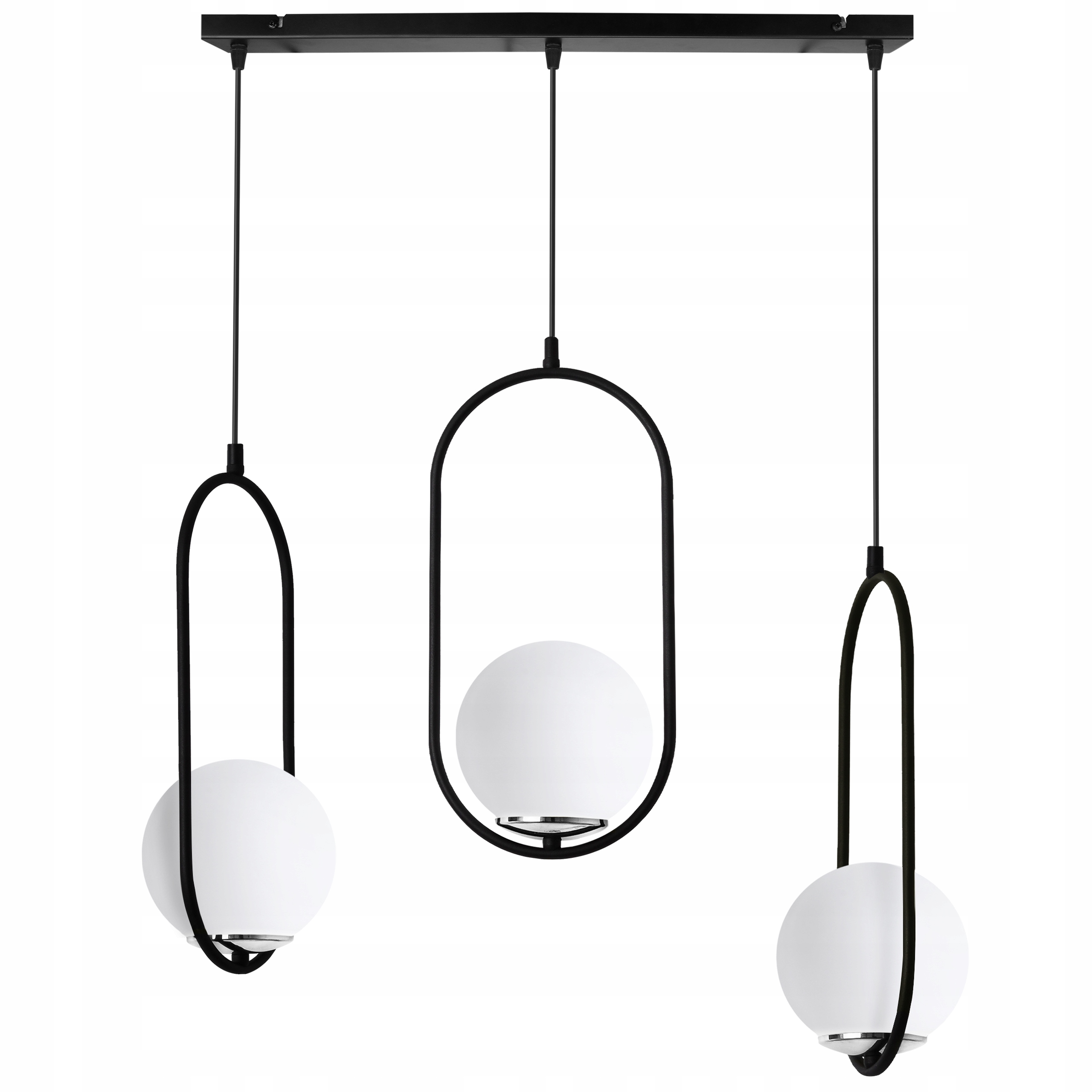 Závěsná Stropní Lampa Lustr Luna Skleněné Koule Obruč Do Kuchyně Obývacího Pokoje