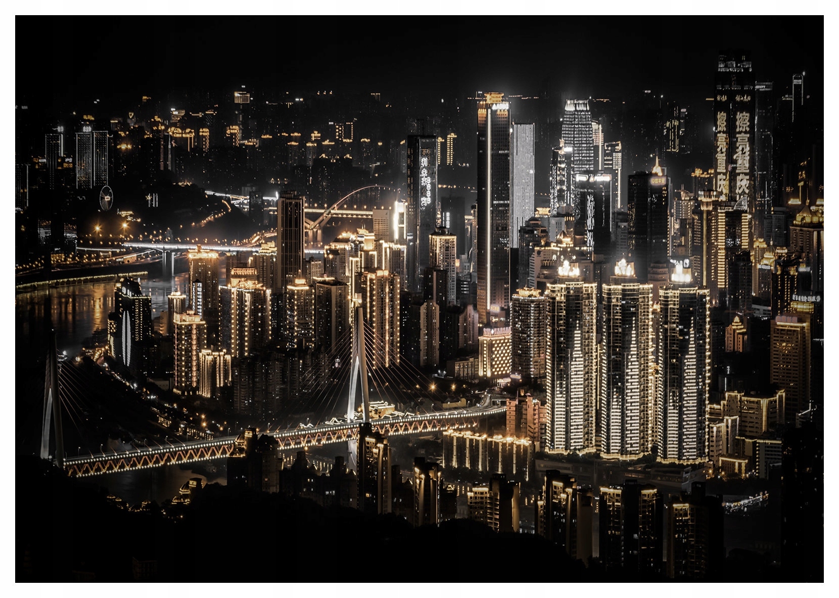 Fototapeta Noční město Chongqing Čína architektura 254x184 lepidlo