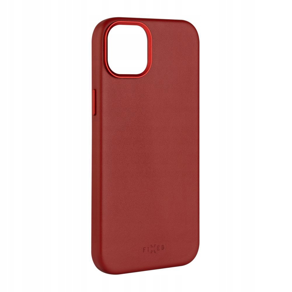 Fixed MagLeather skórzane etui iPhone 15, czerwone