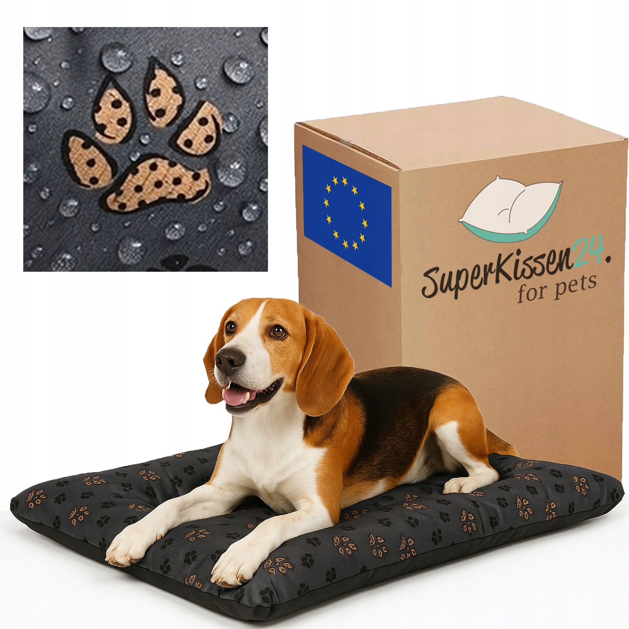 Levně 100x70 Pelíšek pro psa kočku, polštář, tlapky