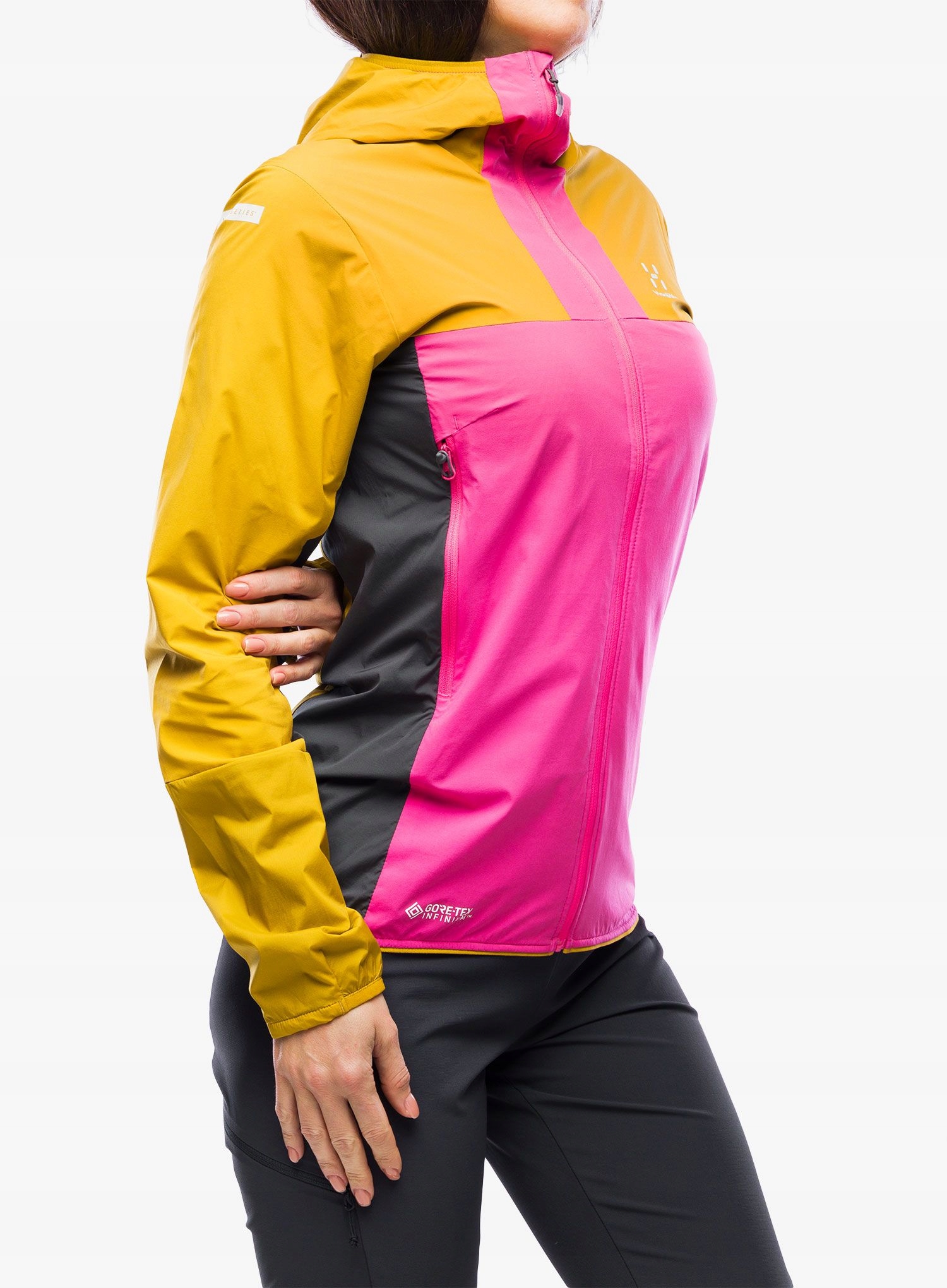 Dámská zateplená bunda Haglofs L.I.M Alpha Hood ultra pink/autumn S