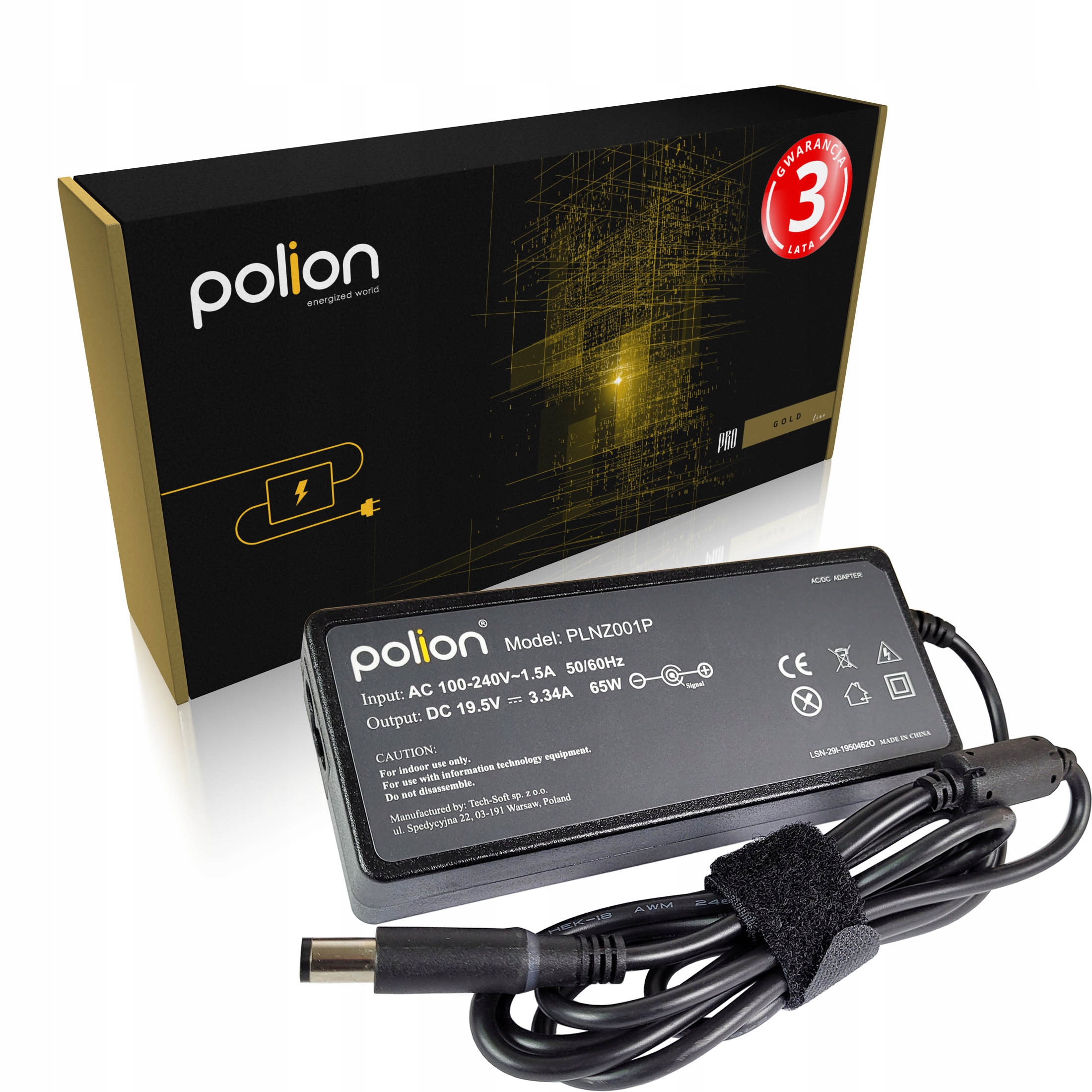 

Ładowarka 65W do Dell 19,5V 3,34A 7,4x5,0mm pin