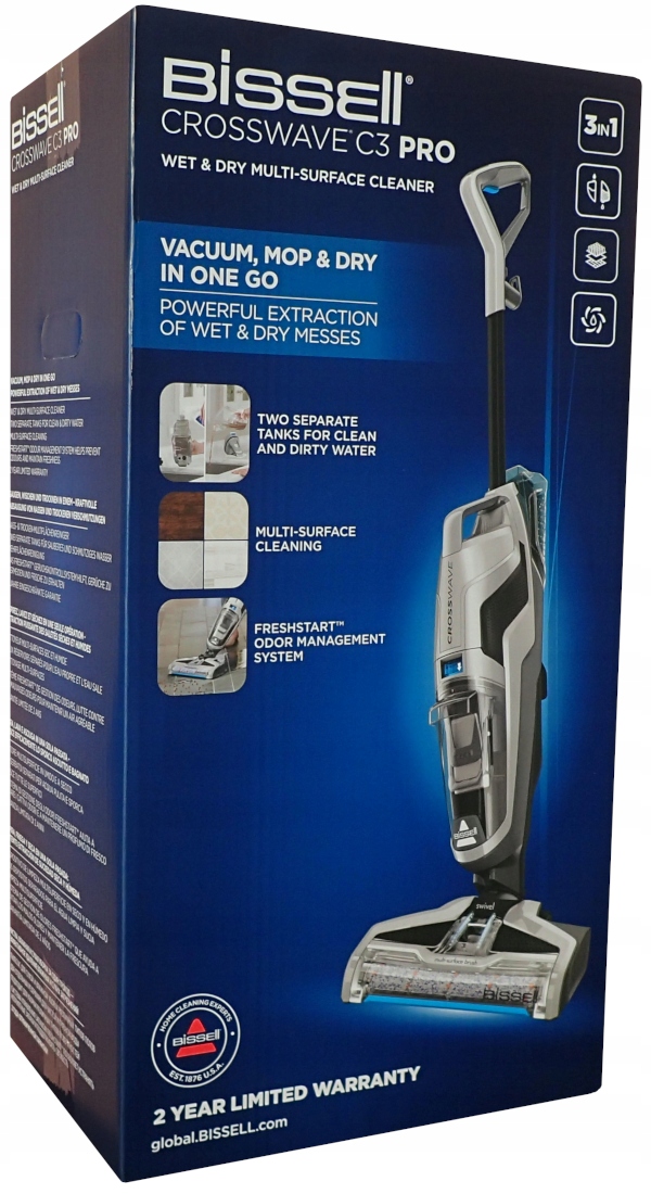 Multifunkčný vertikálny umývací vysávač 3v1 Bissell CrossWave C3 Pro 3555N