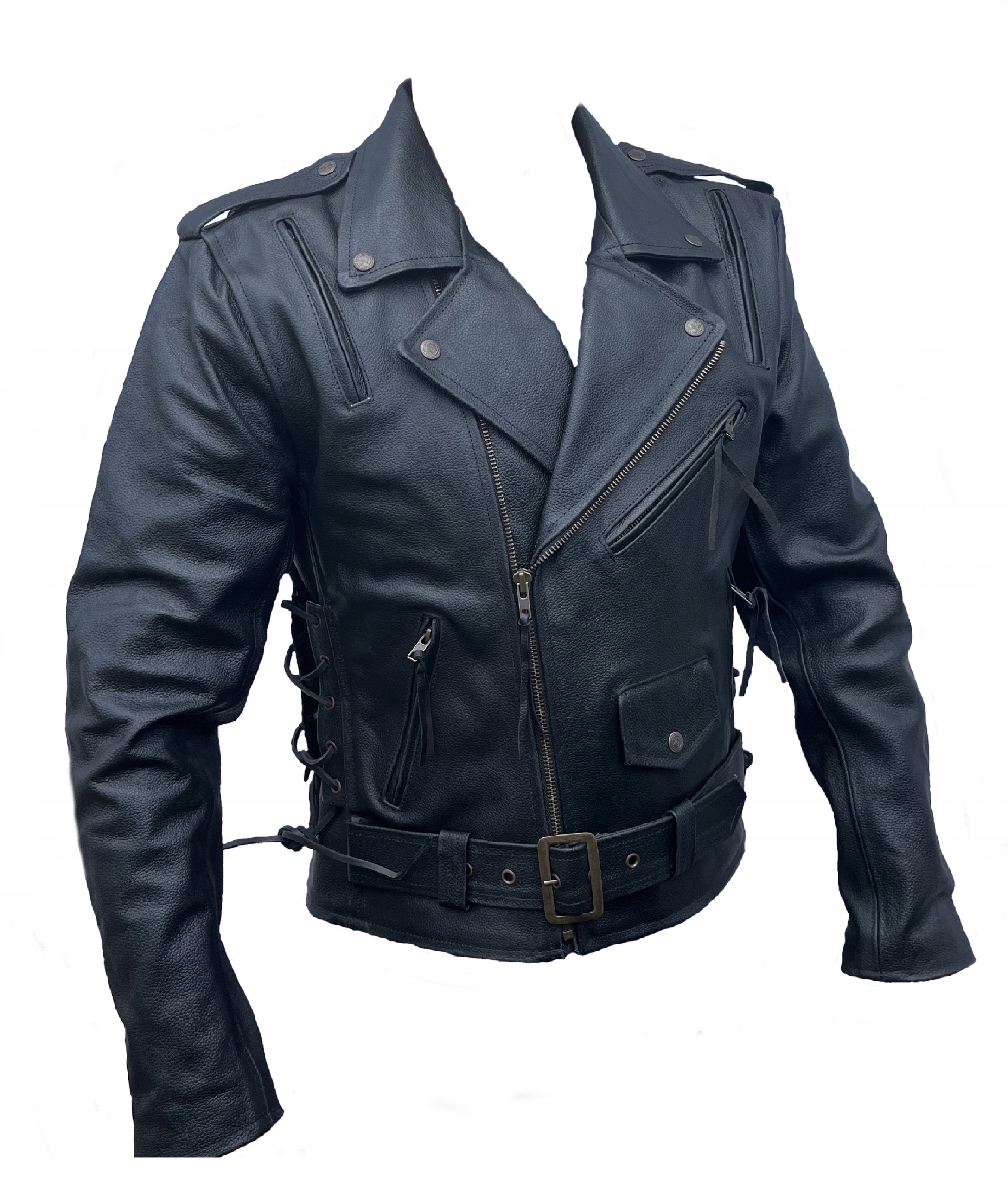 

Kurtka skórzana Czarna S M L XL 2XL 3XL 4XL 5XL