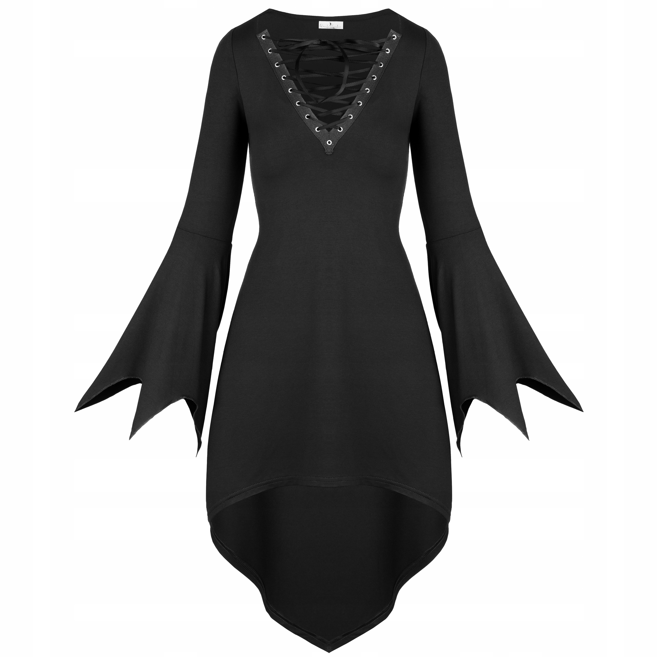 Šaty Gotycka Polský výrobek s širokými rukávy, netopýr, goth viskóza