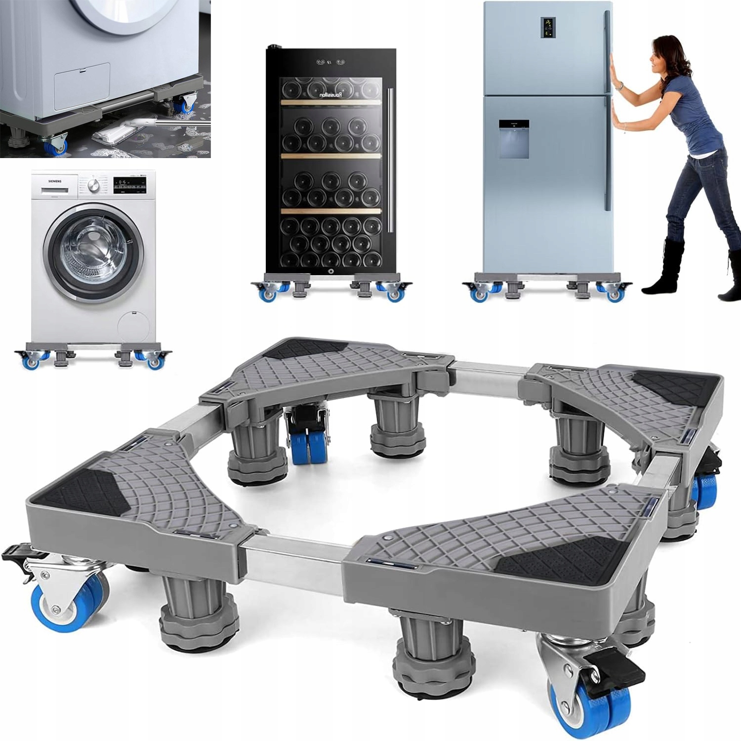 Mobilna Podstawka Z Kółkami Pod Lodówka/klimatyzacja Antypoślizgowa Silny