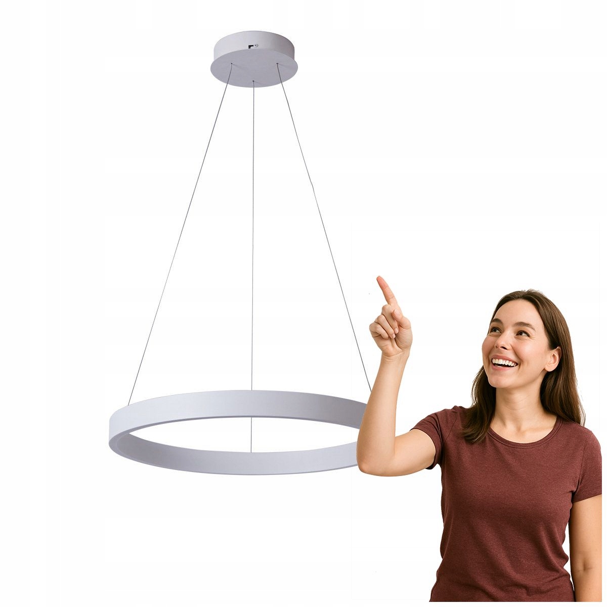 Závesná lampa Brasco Down Led 40W Variabilná farba 60 cm Italux