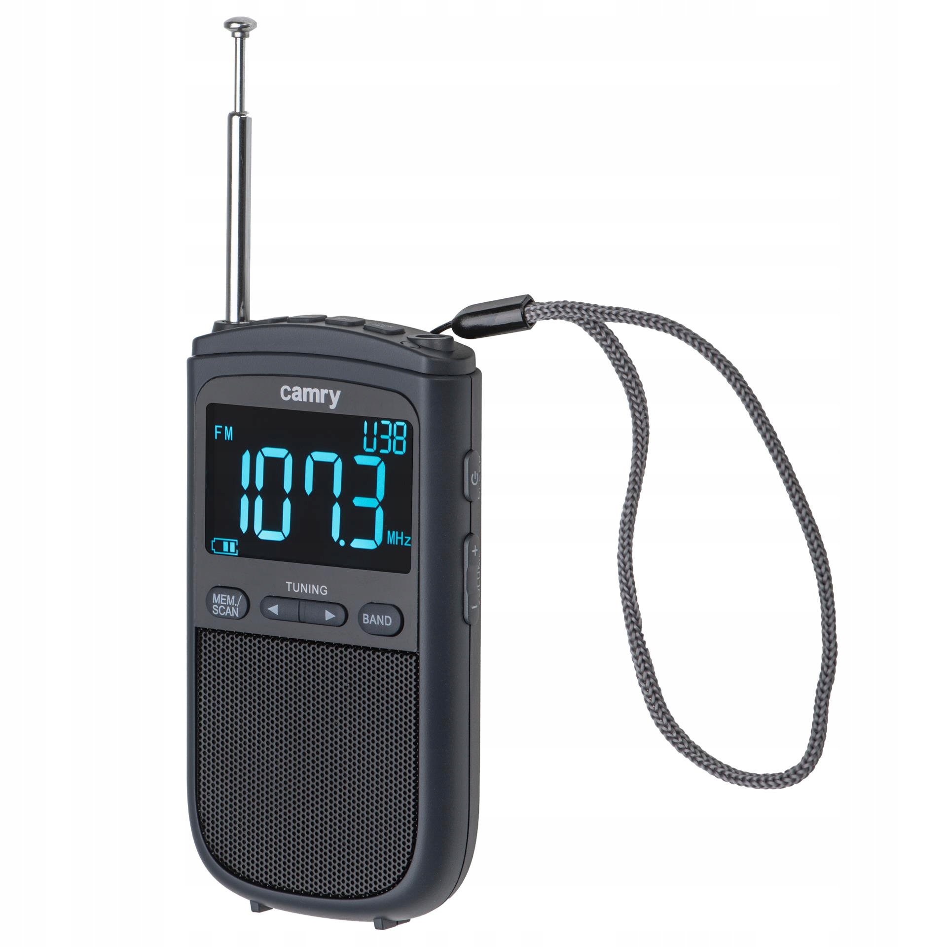Mini Radio FM AM Przenośne Podręczne Kieszonkowe Akumulatorowe USB Zegar Model CR 1905