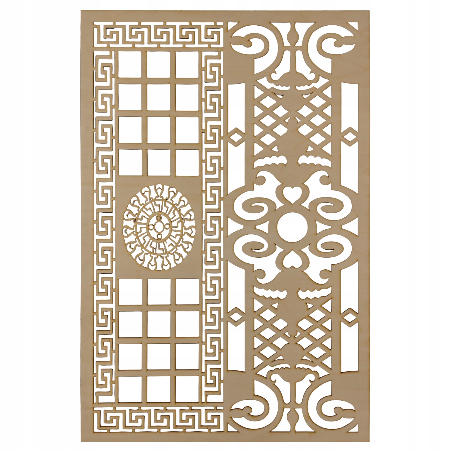 Dekorativní panel pro zabudování, ažurový, 90 x 60 cm, vzor 315, překližka, tloušťka 3 mm