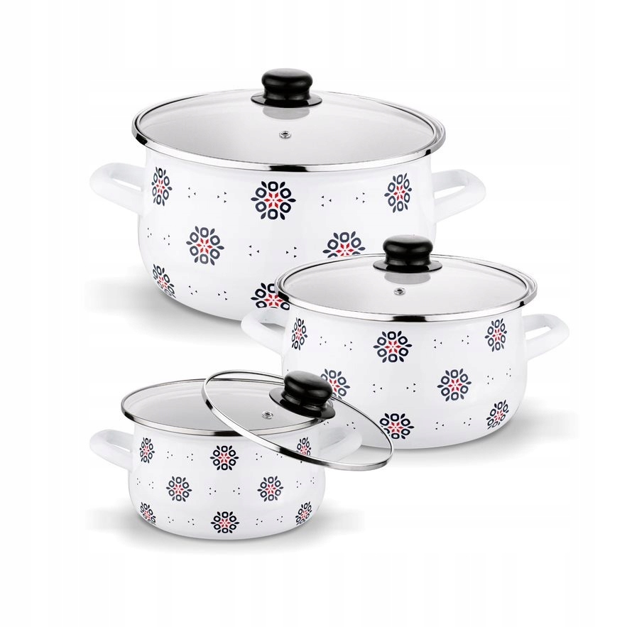 Zestaw garnków Tadar Folklor stal nierdzewna 6 el.