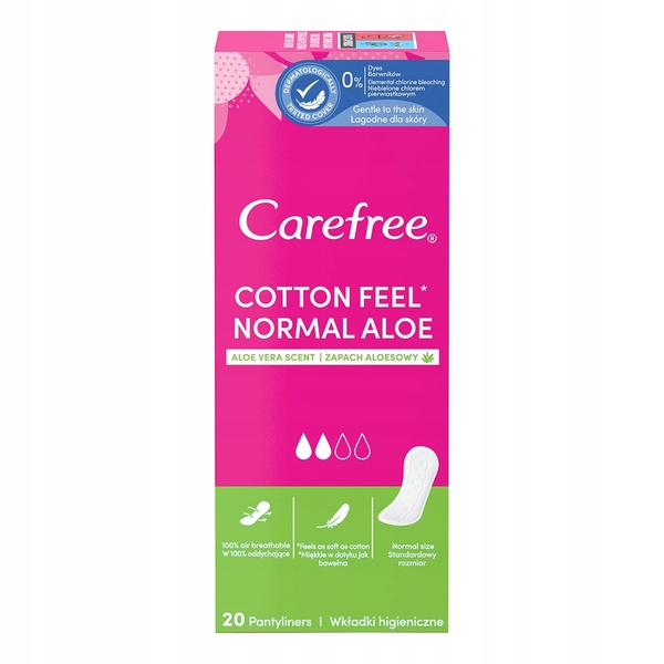 

Carefree Wkładki higieniczne Cotton Aloe 20szt