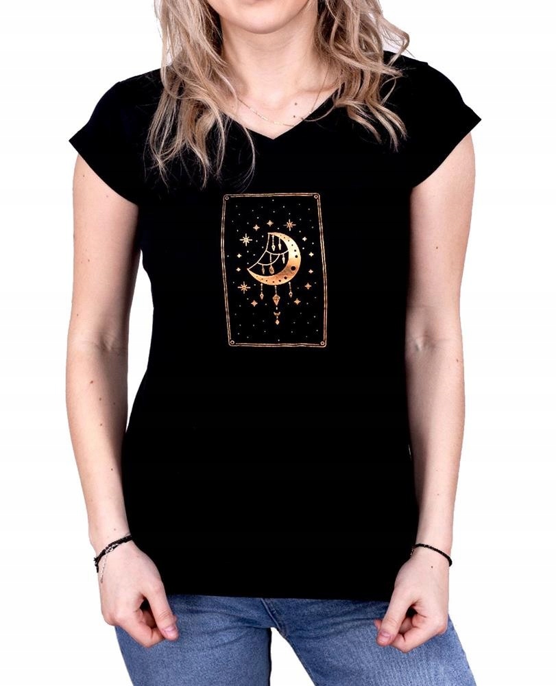 

T-shirt damski bawełniany YoClub PK-075 - czarny L