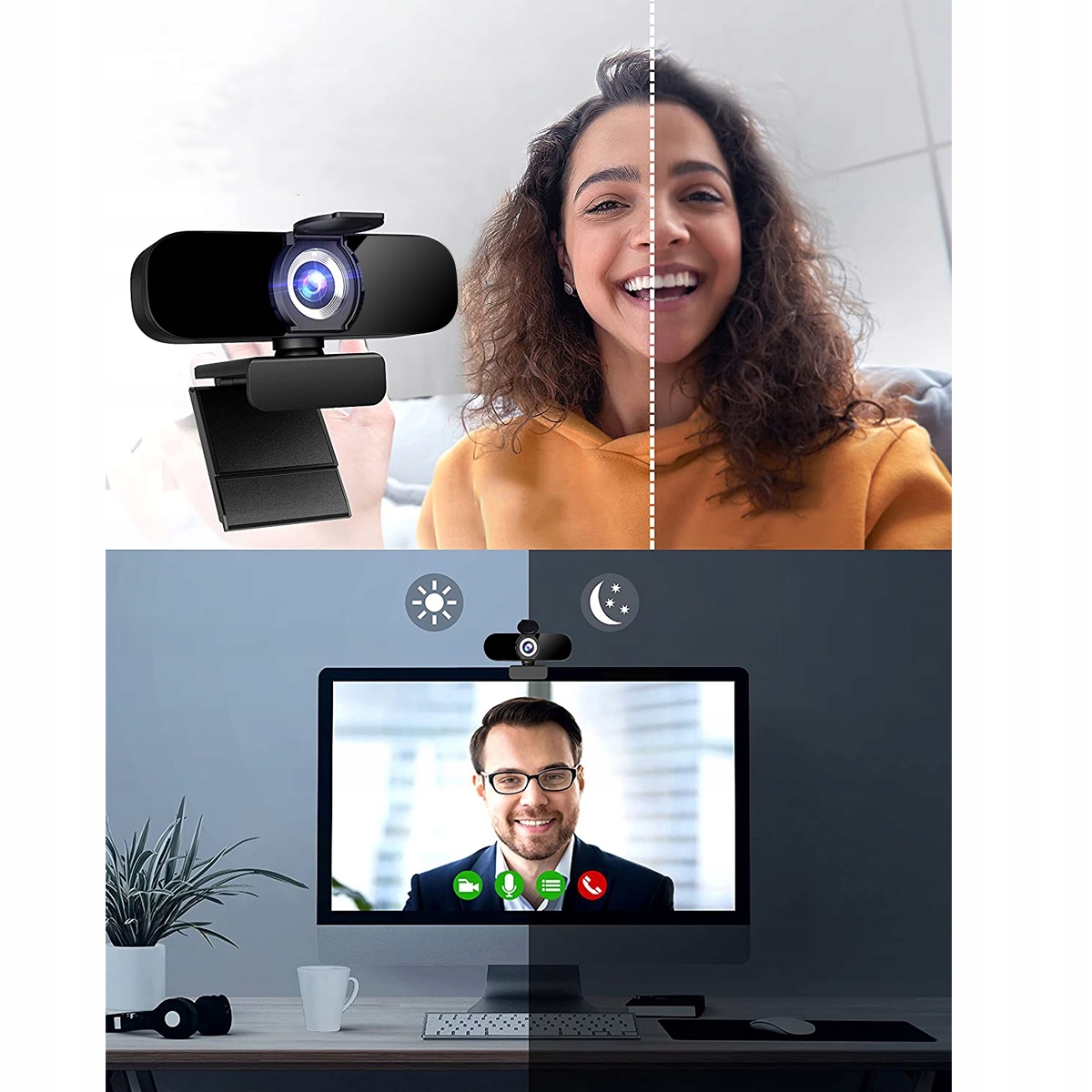 KAMERKA KAMERA INTERNETOWA FULL HD 1080P MIKROFON Stan opakowania oryginalne