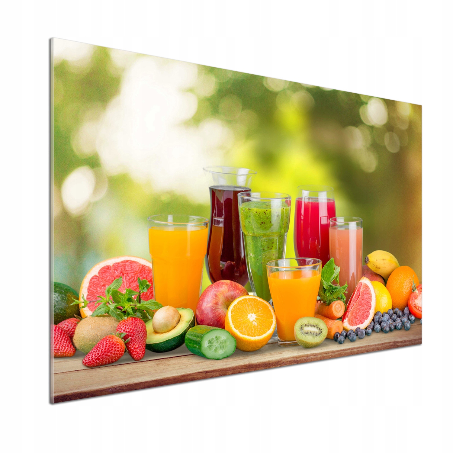 Dekorativní panel sklo Ovocné šťávy 100 x 70 cm Lepidlo