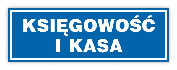 TABLICA NA DRZWI 30X10 KSIĘGOWOŚĆ I KASA